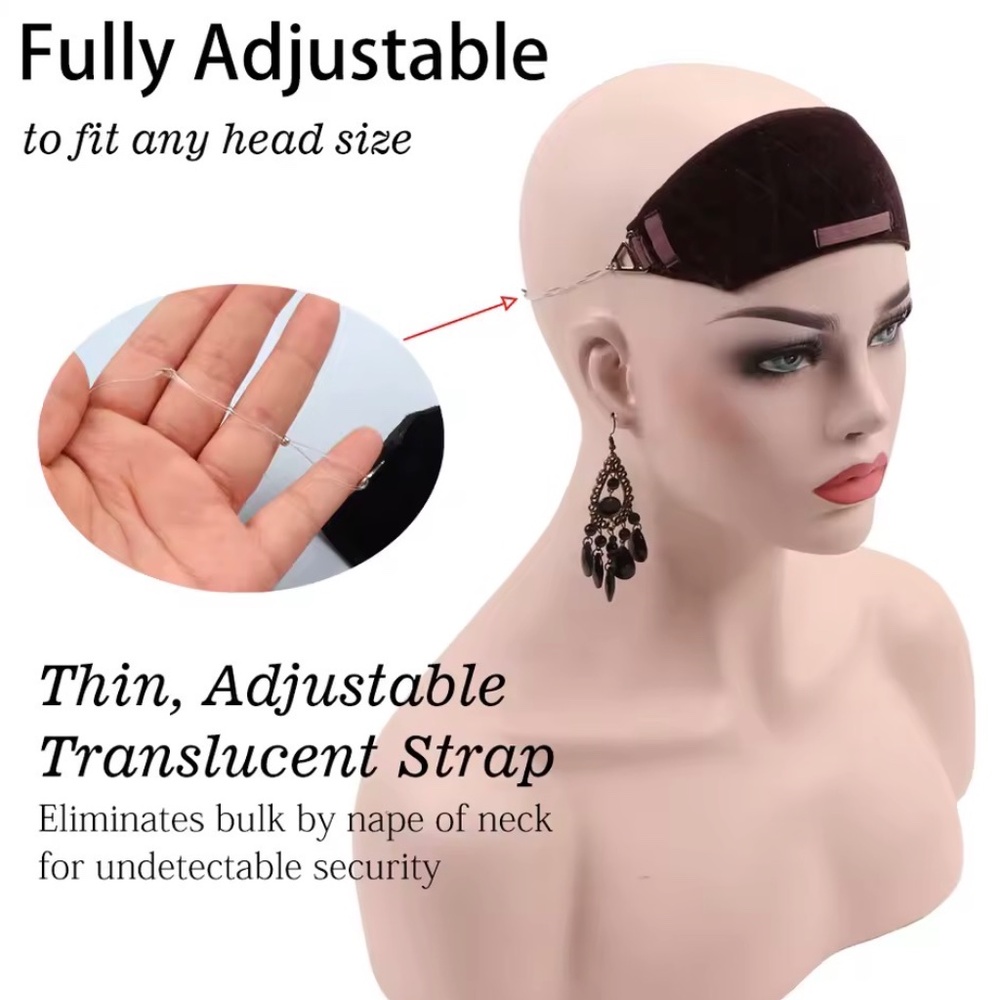 1Pcs Velvet Wig Grip Band For Wig, Hair Topper,  Comfortable. - Picture 2 of 7